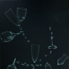 Involved glasses, 74x54 cm, Фохар green paper